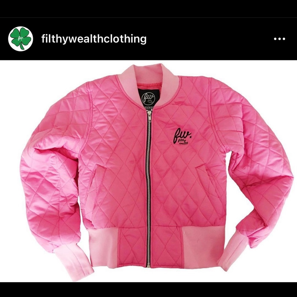 Pink Bomber Jacket - Picture 2 of 9